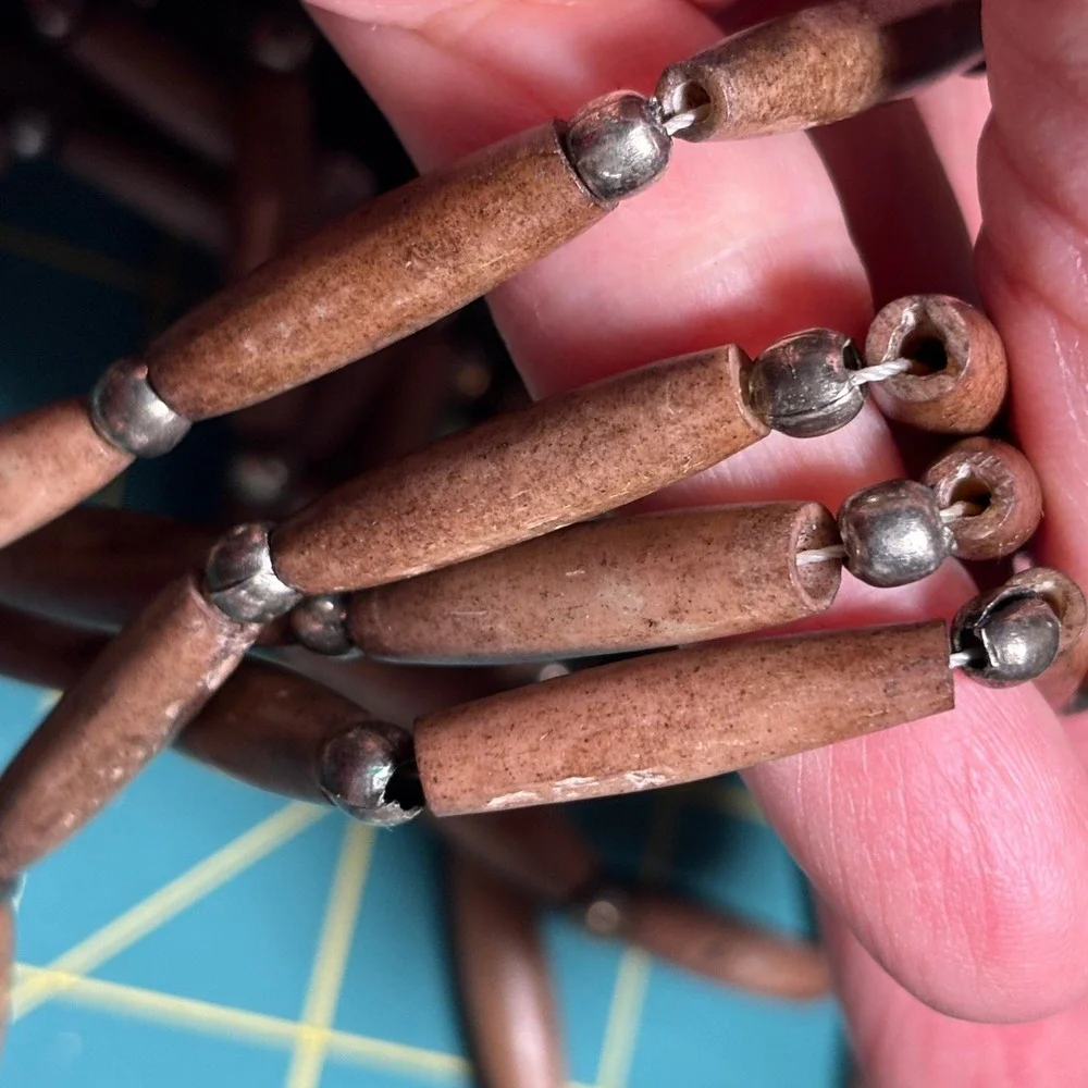 Artisan‎ Made Hairpipe Bone Necklace Tan 4-Strand Southwestern Style